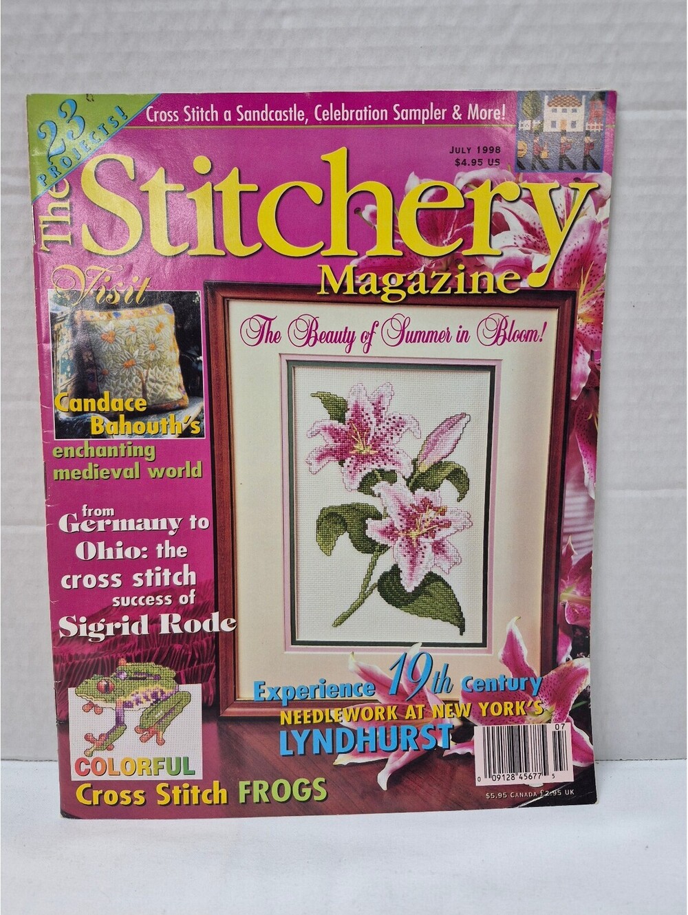 The Stitchery Magazine July 1998 Issue with Cross Stitch Patterns J272